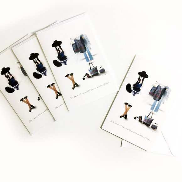 Fashion Note Card, Blank Greeting, or Invitation - Picture 3 of 6